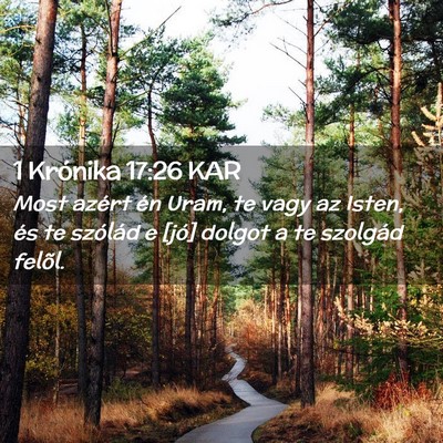 Picture 02 - 1 Krónika 17:26 KAR - Most azért én Uram, te vagy az Isten, és te - Bible Verse Picture