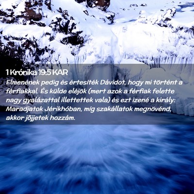 Picture 02 - 1 Krónika 19:5 KAR - Elmenének pedig és értesíték Dávidot, hogy - Bible Verse Picture
