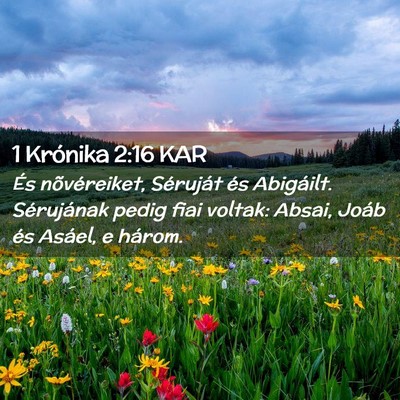 Picture 02 - 1 Krónika 2:16 KAR - És nõvéreiket, Séruját és Abigáilt. - Bible Verse Picture