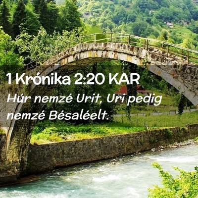 Picture 02 - 1 Krónika 2:20 KAR - Húr nemzé Urit, Uri pedig nemzé - Bible Verse Picture