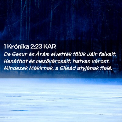 Picture 02 - 1 Krónika 2:23 KAR - De Gesur és Árám elvették tõlük Jáir - Bible Verse Picture