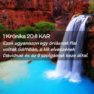 Picture 02 - 1 Krónika 20:8 KAR - Ezek ugyanazon egy óriásnak fiai voltak - Bible Verse Picture