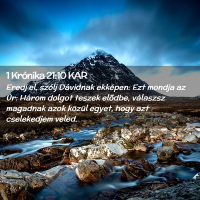 Picture 02 - 1 Krónika 21:10 KAR - Eredj el, szólj Dávidnak ekképen: Ezt mondja - Bible Verse Picture