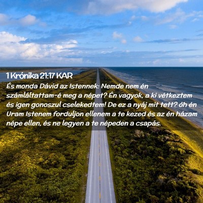 Picture 02 - 1 Krónika 21:17 KAR - És monda Dávid az Istennek: Nemde nem én - Bible Verse Picture