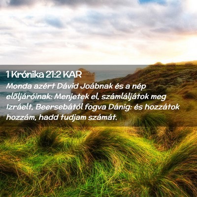 Picture 02 - 1 Krónika 21:2 KAR - Monda azért Dávid Joábnak és a nép - Bible Verse Picture