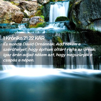 Picture 02 - 1 Krónika 21:22 KAR - És monda Dávid Ornánnak: Add nékem e - Bible Verse Picture