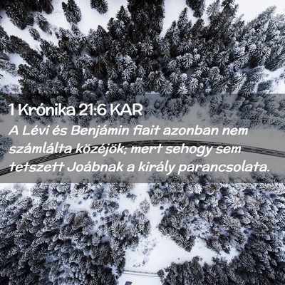 Picture 02 - 1 Krónika 21:6 KAR - A Lévi és Benjámin fiait azonban nem - Bible Verse Picture