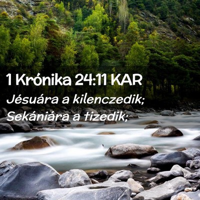 Picture 02 - 1 Krónika 24:11 KAR - Jésuára a kilenczedik; Sekániára a - Bible Verse Picture