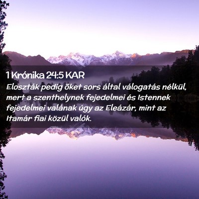 Picture 02 - 1 Krónika 24:5 KAR - Eloszták pedig õket sors által válogatás - Bible Verse Picture
