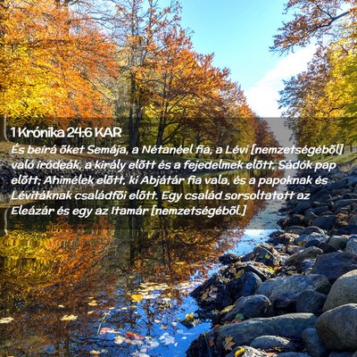 Picture 02 - 1 Krónika 24:6 KAR - És beírá õket Semája, a Nétanéel fia, a - Bible Verse Picture
