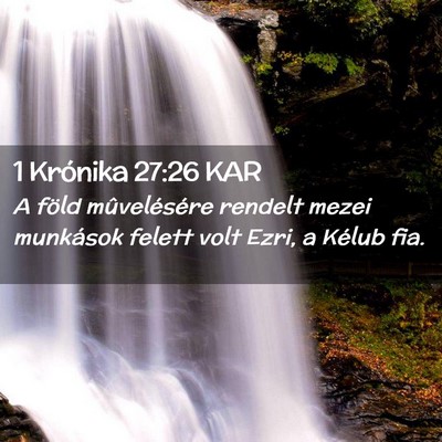 Picture 02 - 1 Krónika 27:26 KAR - A föld mûvelésére rendelt mezei munkások - Bible Verse Picture