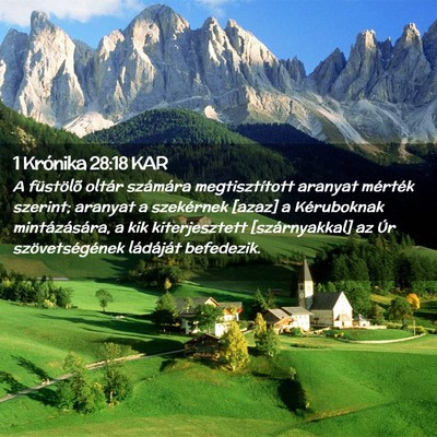 Picture 02 - 1 Krónika 28:18 KAR - A füstölõ oltár számára megtisztított - Bible Verse Picture