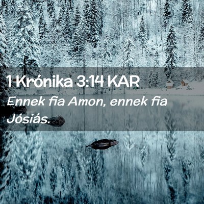 Picture 02 - 1 Krónika 3:14 KAR - Ennek fia Amon, ennek fia - Bible Verse Picture