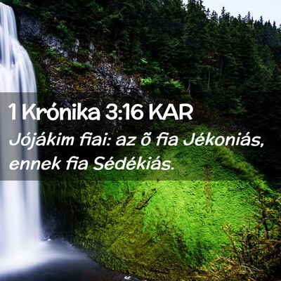 Picture 02 - 1 Krónika 3:16 KAR - Jójákim fiai: az õ fia Jékoniás, ennek fia - Bible Verse Picture