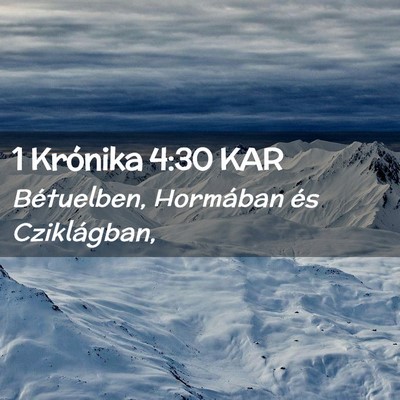 Picture 02 - 1 Krónika 4:30 KAR - Bétuelben, Hormában és - Bible Verse Picture