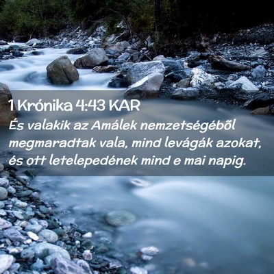 Picture 02 - 1 Krónika 4:43 KAR - És valakik az Amálek nemzetségébõl - Bible Verse Picture