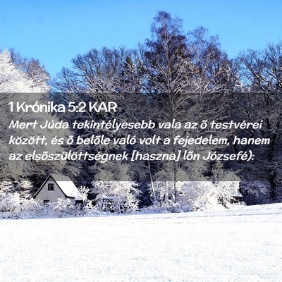 Picture 02 - 1 Krónika 5:2 KAR - Mert Júda tekintélyesebb vala az õ testvérei - Bible Verse Picture