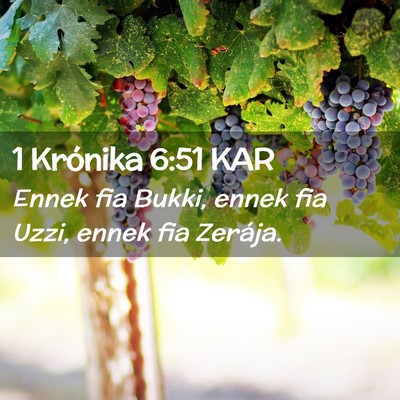 Picture 02 - 1 Krónika 6:51 KAR - Ennek fia Bukki, ennek fia Uzzi, ennek fia - Bible Verse Picture