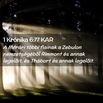 Picture 02 - 1 Krónika 6:77 KAR - A Mérári többi fiainak a Zebulon - Bible Verse Picture