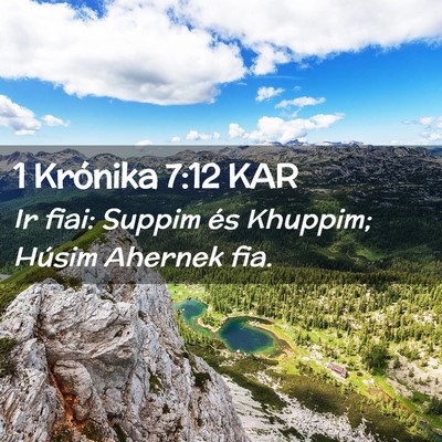 Picture 02 - 1 Krónika 7:12 KAR - Ir fiai: Suppim és Khuppim; Húsim Ahernek - Bible Verse Picture