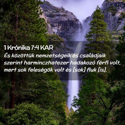 Picture 02 - 1 Krónika 7:4 KAR - És közöttük nemzetségeik és családjaik - Bible Verse Picture