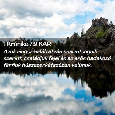 Picture 02 - 1 Krónika 7:9 KAR - Azok megszámláltatván nemzetségeik szerint, - Bible Verse Picture