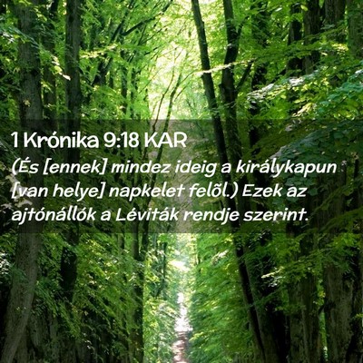 Picture 02 - 1 Krónika 9:18 KAR - (És [ennek] mindez ideig a királykapun [van - Bible Verse Picture