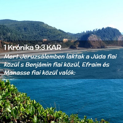 Picture 02 - 1 Krónika 9:3 KAR - Mert Jeruzsálemben laktak a Júda fiai közül s - Bible Verse Picture