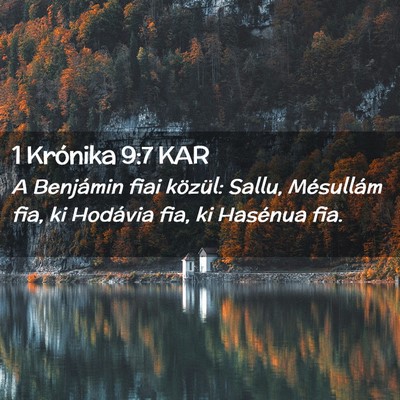 Picture 02 - 1 Krónika 9:7 KAR - A Benjámin fiai közül: Sallu, Mésullám fia, - Bible Verse Picture