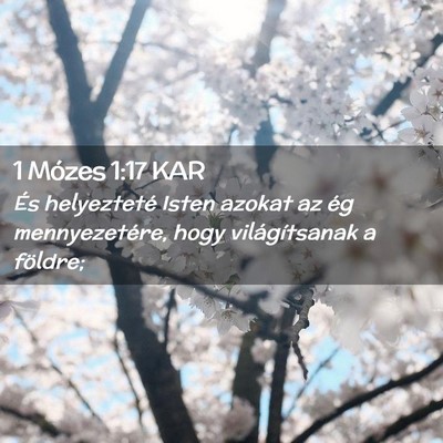 Picture 02 - 1 Mózes 1:17 KAR - És helyezteté Isten azokat az ég - Bible Verse Picture