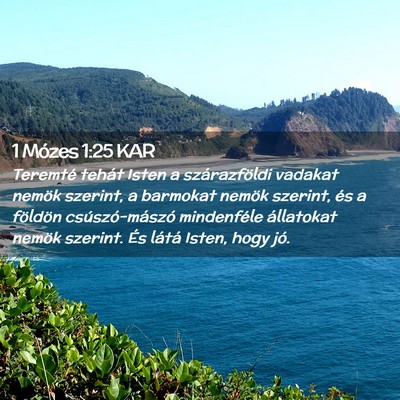 Picture 02 - 1 Mózes 1:25 KAR - Teremté tehát Isten a szárazföldi vadakat - Bible Verse Picture