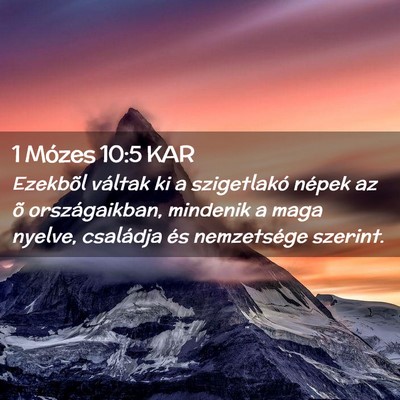 Picture 02 - 1 Mózes 10:5 KAR - Ezekbõl váltak ki a szigetlakó népek az õ - Bible Verse Picture