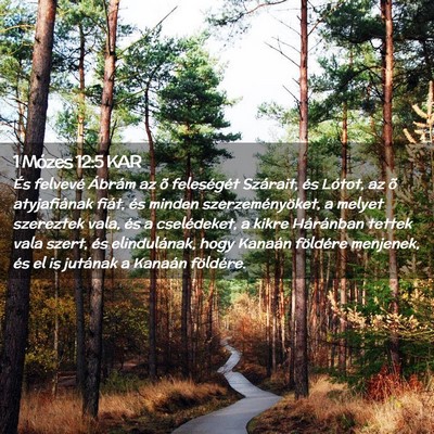 Picture 02 - 1 Mózes 12:5 KAR - És felvevé Ábrám az õ feleségét Szárait, - Bible Verse Picture