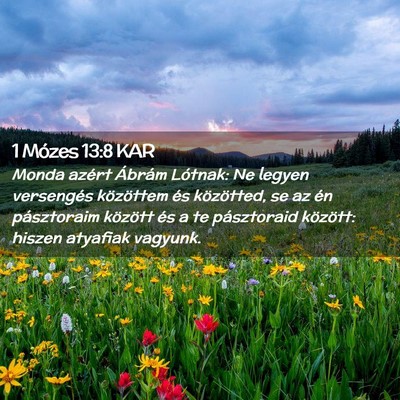 Picture 02 - 1 Mózes 13:8 KAR - Monda azért Ábrám Lótnak: Ne legyen - Bible Verse Picture