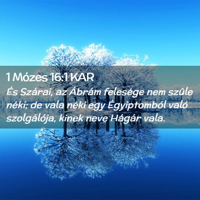 Picture 02 - 1 Mózes 16:1 KAR - És Szárai, az Ábrám felesége nem szûle - Bible Verse Picture