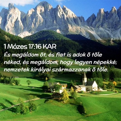 Picture 02 - 1 Mózes 17:16 KAR - És megáldom õt, és fiat is adok õ tõle - Bible Verse Picture