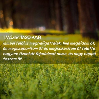 Picture 02 - 1 Mózes 17:20 KAR - Ismáel felõl is meghallgattalak: Ímé - Bible Verse Picture