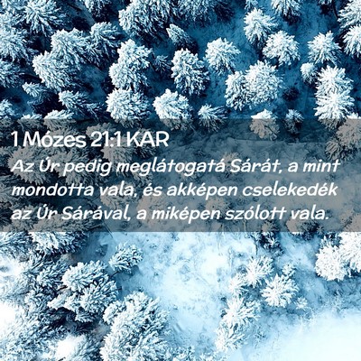 Picture 02 - 1 Mózes 21:1 KAR - Az Úr pedig meglátogatá Sárát, a mint - Bible Verse Picture