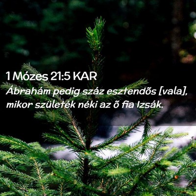 Picture 02 - 1 Mózes 21:5 KAR - Ábrahám pedig száz esztendõs [vala], mikor - Bible Verse Picture