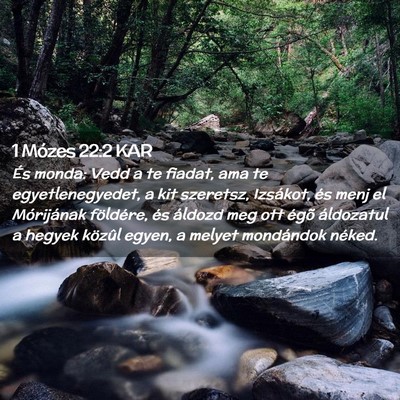 Picture 02 - 1 Mózes 22:2 KAR - És monda: Vedd a te fiadat, ama te - Bible Verse Picture