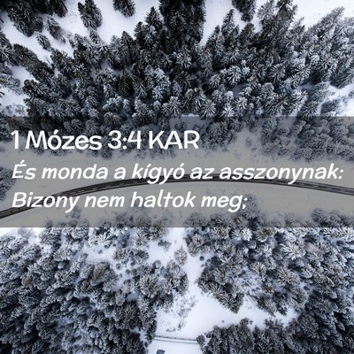 Picture 02 - 1 Mózes 3:4 KAR - És monda a kígyó az asszonynak: Bizony nem - Bible Verse Picture