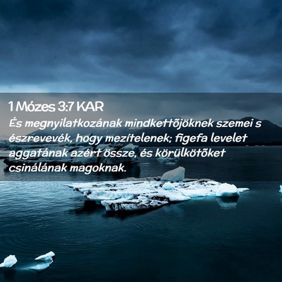 Picture 02 - 1 Mózes 3:7 KAR - És megnyilatkozának mindkettõjöknek szemei s - Bible Verse Picture