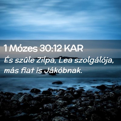 Picture 02 - 1 Mózes 30:12 KAR - És szûle Zilpa, Lea szolgálója, más fiat is - Bible Verse Picture