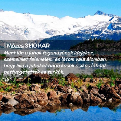 Picture 02 - 1 Mózes 31:10 KAR - Mert lõn a juhok foganásának idejekor, - Bible Verse Picture