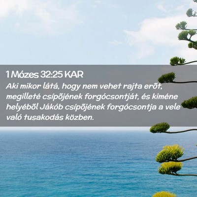 Picture 02 - 1 Mózes 32:25 KAR - Aki mikor látá, hogy nem vehet rajta erõt, - Bible Verse Picture