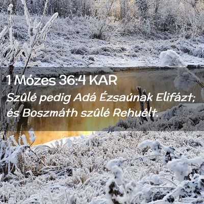Picture 02 - 1 Mózes 36:4 KAR - Szûlé pedig Adá Ézsaúnak Elifázt; és - Bible Verse Picture