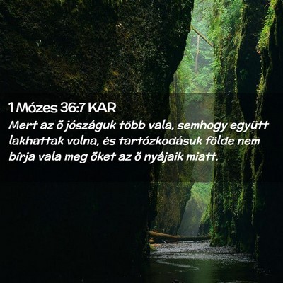 Picture 02 - 1 Mózes 36:7 KAR - Mert az õ jószáguk több vala, semhogy együtt - Bible Verse Picture