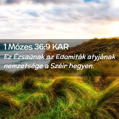 Picture 02 - 1 Mózes 36:9 KAR - Ez Ézsaúnak az Edomiták atyjának nemzetsége - Bible Verse Picture