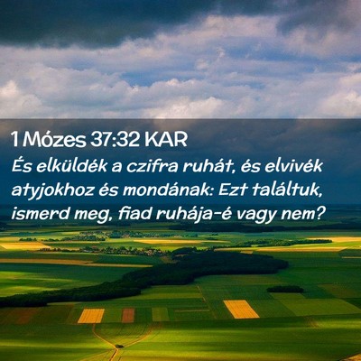 Picture 02 - 1 Mózes 37:32 KAR - És elküldék a czifra ruhát, és elvivék - Bible Verse Picture