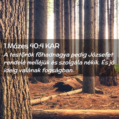 Picture 02 - 1 Mózes 40:4 KAR - A testõrök fõhadnagya pedig Józsefet rendelé - Bible Verse Picture